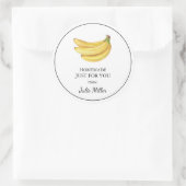 Zelfgemaakt voor uw bananenlabel ronde sticker (Tas)