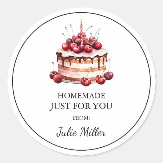 Zelfgemaakt voor uw cake label (Voorkant)