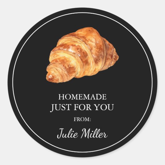 Zelfgemaakt voor uw croissant label (Voorkant)