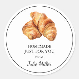 Zelfgemaakt voor uw croissant label