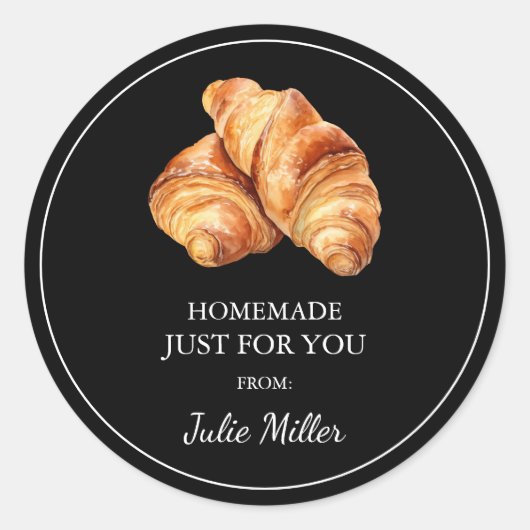 Zelfgemaakt voor uw croissant label (Voorkant)