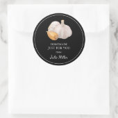 Zelfgemaakt voor uw knoflooklabel ronde sticker (Tas)