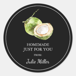 Zelfgemaakt voor uw kokosnoot label