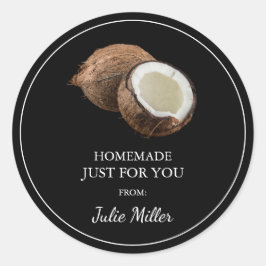 Zelfgemaakt voor uw kokosnoot label