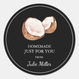 Zelfgemaakt voor uw kokosnoot label