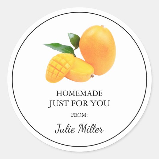 Zelfgemaakt voor uw mango label (Voorkant)