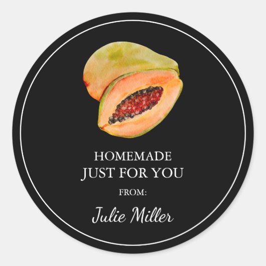 Zelfgemaakt voor uw papaya label (Voorkant)