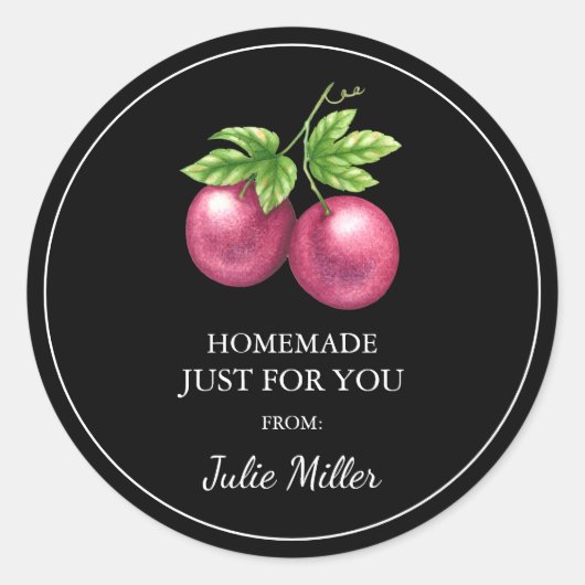 Zelfgemaakt voor uw passievrucht label (Voorkant)