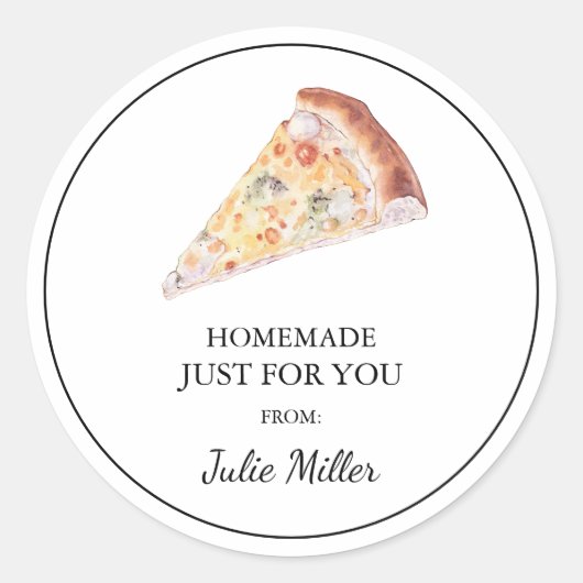 Zelfgemaakt voor uw pizza label (Voorkant)