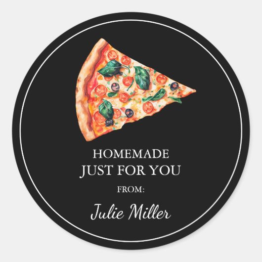 Zelfgemaakt voor uw pizza label (Voorkant)