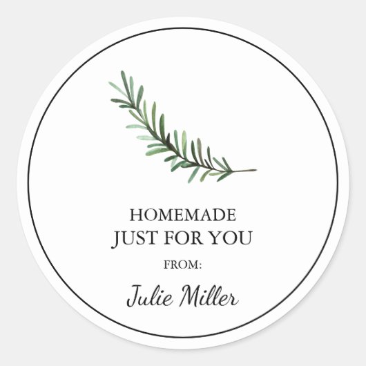 Zelfgemaakt voor uw rozemarijn label (Voorkant)