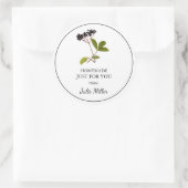 Zelfgemaakt voor uw vlierbessenlabel ronde sticker (Tas)