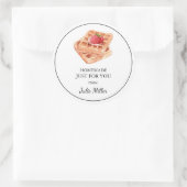 Zelfgemaakt voor uw wafellabel ronde sticker (Tas)