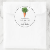 Zelfgemaakt voor uw wortellabel ronde sticker (Tas)