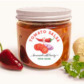 Zelfgemaakte Aangepaste tomaat Salsa Label