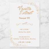 Zelfgemaakte Aangepaste Vanille Extract Rechthoek Wijn Etiket (Enkel label)