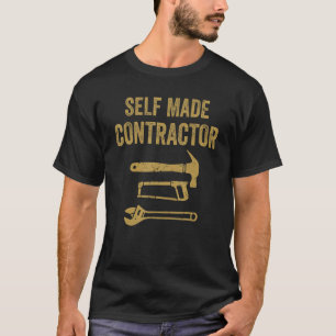 Zelfgemaakte aannemer bouw handyman bouwer t-shirt