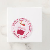 Zelfgemaakte aardbei Shortcake - Gemaakt met liefd Bedankjes Labels (In situ)