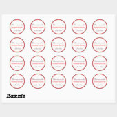Zelfgemaakte aardbei Shortcake van Ronde Sticker (Vel)