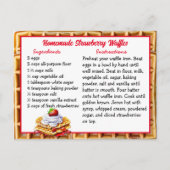 Zelfgemaakte aardbei wafels recept Kaart (Voorkant)