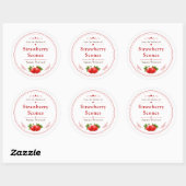 Zelfgemaakte Aardbeien Scones Label (Vel)