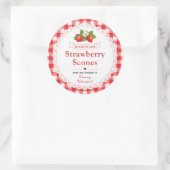 Zelfgemaakte Aardbeien Scones Label (Tas)