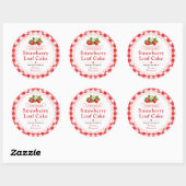 Zelfgemaakte Aardbeienbrood Cake Label (Vel)