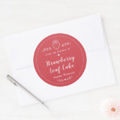 Zelfgemaakte Aardbeienbrood Cake Label (Envelop)