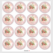 Zelfgemaakte aardbeienconserven 3 in 16 vel sticker (Vel)