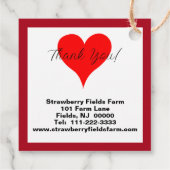 Zelfgemaakte aardbeienconserven Hartelijk dank Bedankjes Labels (Achterkant)