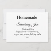 Zelfgemaakte aardbeienjam gemaakt met liefde en te kaart (Voorkant)