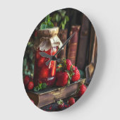 Zelfgemaakte aardbeienjam grote klok (Hoek)