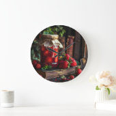 Zelfgemaakte aardbeienjam grote klok (Huis)