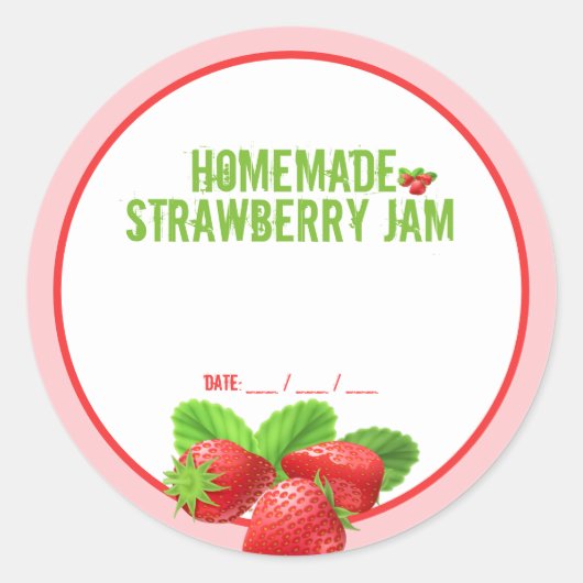 Zelfgemaakte aardbeienjam inblikken Sticker (Voorkant)