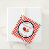 Zelfgemaakte Aardbeienjam Label Met Ingredienten (In situ)