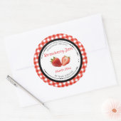 Zelfgemaakte Aardbeienjam Label Sticker (Envelop)