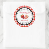 Zelfgemaakte Aardbeienjam Label Sticker (Tas)