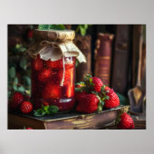 Zelfgemaakte aardbeienjam poster (Voorkant)