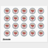 Zelfgemaakte Aardbeienjam Potlabels Ronde Sticker (Vel)
