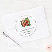 Zelfgemaakte Aardbeienjam Ronde Sticker (Envelop)