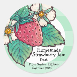 Zelfgemaakte aardbeienjam Sticker