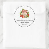 Zelfgemaakte Aardbeienjam Stickers (Tas)