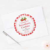 Zelfgemaakte Aardbeienkoekjes Label (Envelop)