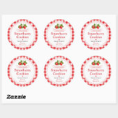 Zelfgemaakte Aardbeienkoekjes Label (Vel)