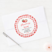 Zelfgemaakte Aardbeiensiroop Fles Etiket (Envelop)