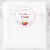 Zelfgemaakte Aardbeiensiroop Label (Tas)