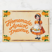 Zelfgemaakte abrikoos Preserve -  Voedselcontainer Etiket (Enkel label)