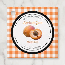 Zelfgemaakte Abrikozenjam Etiket Met Ingredienten