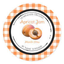 Zelfgemaakte Abrikozenjam Etiket Sticker