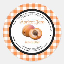 Zelfgemaakte Abrikozenjam Etiket Sticker